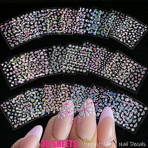 102 Sheets Nail Art Stickers & Storage Book Set - 5200+ Designs, 3D Rhinestones, Floral & Gold Decals for DIY Manicure