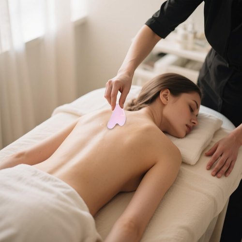 9 9PINE Valentines Day Gifts for Women,Wife,Girls,3-in-1 Gua Sha & Jade Roller Facial Tools Set -Jade Roller & Gua Sha Kit& Facial Massage PenFacial Massage Device for Skincare, Best Gift (Pink)