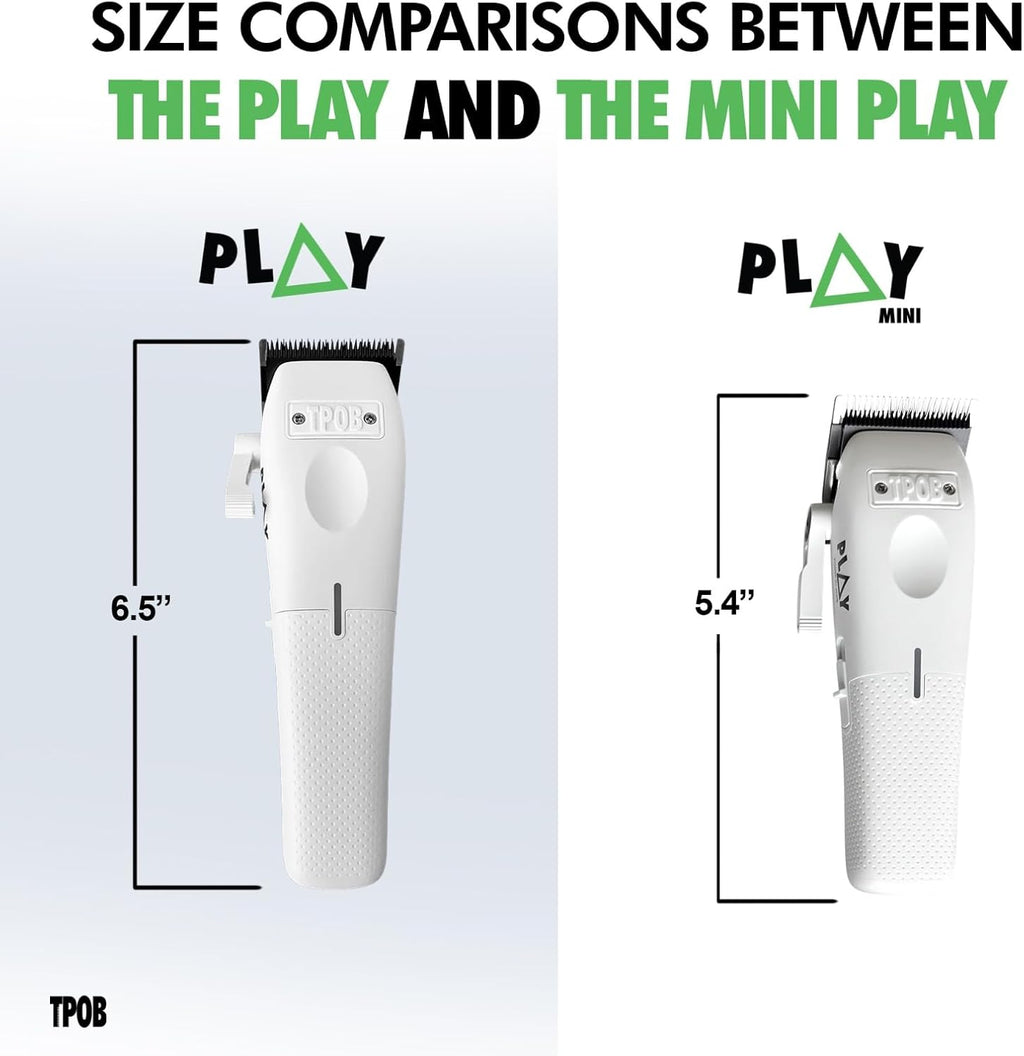 TPOB Mini Play Professional Hair Clippers - Sleek White Design for Precision Grooming