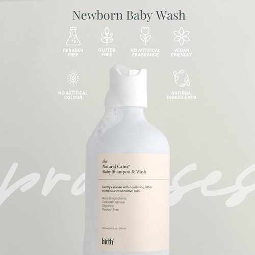 Birth's Baby Shampoo & Wash - Gentle Eczema Body Wash for Sensitive Skin | 16oz Clean Baby Soap