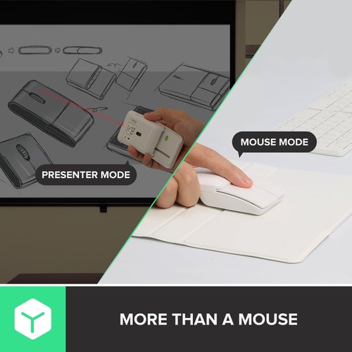 DELUX PockCombo Wireless Keyboard and Mouse - Foldable Bluetooth Design, Portable & Lightweight (White)