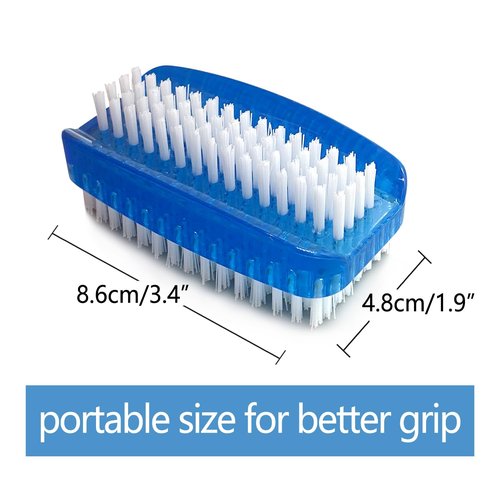Nail Brush for Cleaning Fingernails Hand Fingernail Scrub Brush Two Sided Soft Stiff Bristles Scrubber Brushes for Cleaning Hand and under Nails,4 PCS