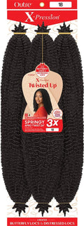 Outre X-Pression - Twisted Up - Springy Afro Twist 24" 3X (5 Pack, DARK BROWN 2)