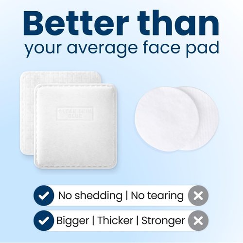 Clean Skin Club Clean² Pads 2.0 - Ultra Soft Organic Cotton Face Pads | Triple Layer Design, No Shedding