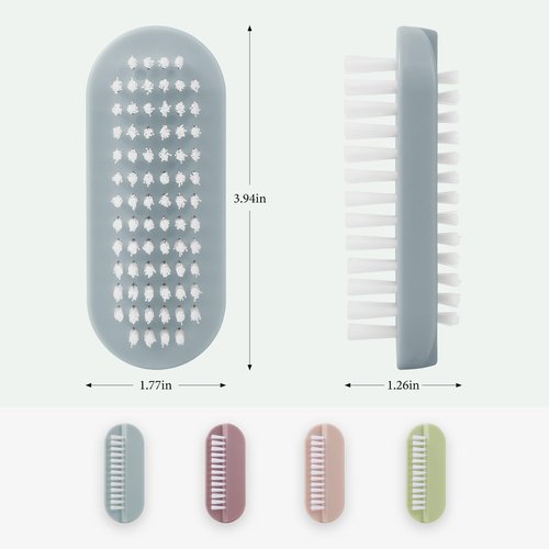 Nail Brush for Cleaning Fingernails, Larbois Deep Cleaning Fingernail Brush Two Sided Hand Fingernail Scrub Brush for Cleaning Nail Scrubber Brush Heavy Duty Foot Brush for Men Women Toes 4 PCS