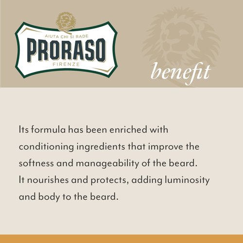 Proraso Wood and Spice Beard Balm - Moisturizing Cedarwood & Vanilla Condition Beards & Soften New Beard Growth - Leave In Facial Hair Conditioner for Men - 3.4oz