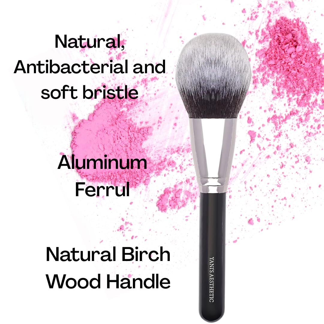 Yani’s Aesthetic 25-Piece Professional Makeup Brush Set for Face & Eyes - Premium Nano-Wool & Vegan Bristles - Blending, Contouring & Foundation Brushes - Natural Birch Wood Handles