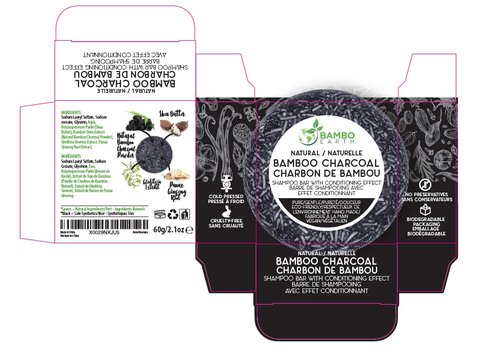 Skiennix Solid Shampoo Bar & Conditioner - 100% Organic Hair Soap with Natural Oils | Bamboo Charcoal