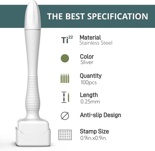 Derma Stamp for Hair & Beard Micro-exfoliating Tool Dermastamp for Women and Men