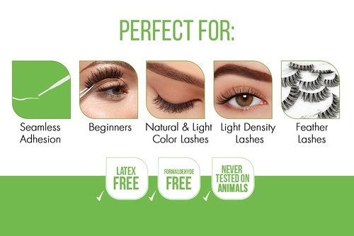 DUO Brush-On Clear Lash Glue –Waterproof Strip Lash Adhesive with Vitamins A, C & E, Long Lasting Eyelash Glue, 0.18 oz, (Pack of 2)