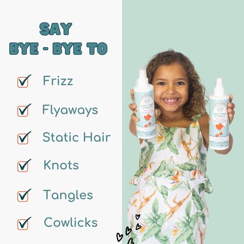 LANE & CO. Conditioning Detangler Spray - Vegan Leave-In Conditioner for Kids & Babies - 8 oz.