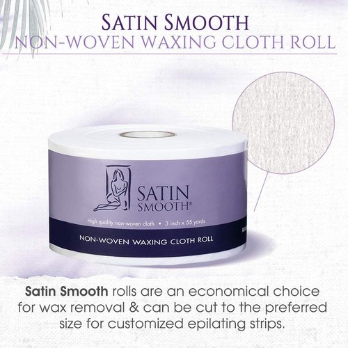 Satin Smooth Non-Woven Waxing Cloth Roll, 3 in x 55 yards