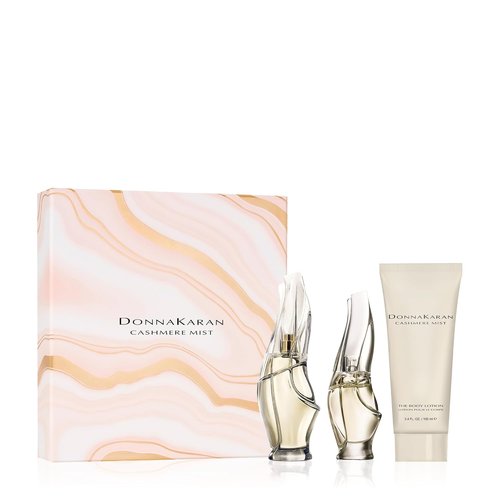 Donna Karan Cashmere Mist Eau de Parfum Gift Set for Women | 3-Piece Perfume & Lotion Set - 3.4 Fl. Oz. & Mini 0.25 Fl. Oz.