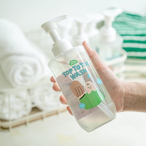 Skiennix Baby Wash & Shampoo - Tear-Free, Low pH Plant-Based Foam, Unscented, 16.9 fl. oz.