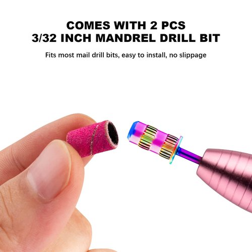 Sanding Bands for Nail Drill Sanding Bands Nail Drill Bits 210 Pcs Sanding Bands 3pcs Cuticle Drill Bits for Nails with 3/32" Mandrel Bit Boxed for Electric Nail Drill Nail Prep Tool