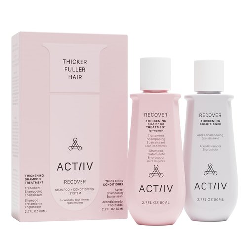 ACTIIV Recover Travel Duo For Women - Plant-Based Hair Care for Fuller, Healthier-Looking Hair | Color-Safe & Vegan