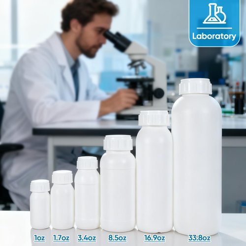 UMETASS 2Pack 34oz (1000ml) EVOH High Barrier Airtight Plastic Travel Bottles - Industrial-Grade Empty Containers with Lids & Caps, Leak Proof Storage for Bulk Chemicals, Lab Samples & Family Liquids