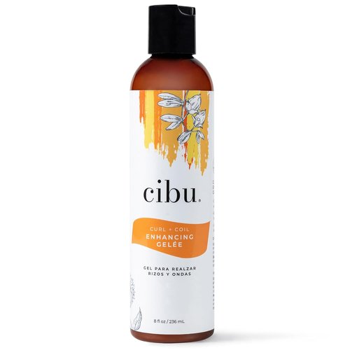 CIBU Curl + Coil Enhancing Gelée - Lightweight Curl Defining Gel for Frizz Control - 8 Ounces