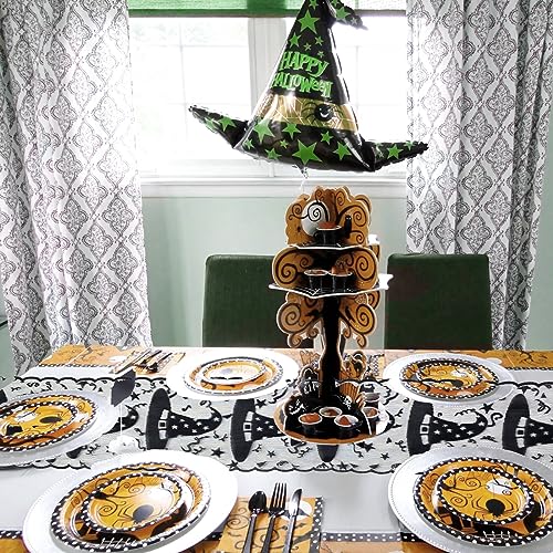 Halloween Lace Witch Hat Table Runner - Scary Movie Night & Party Decor