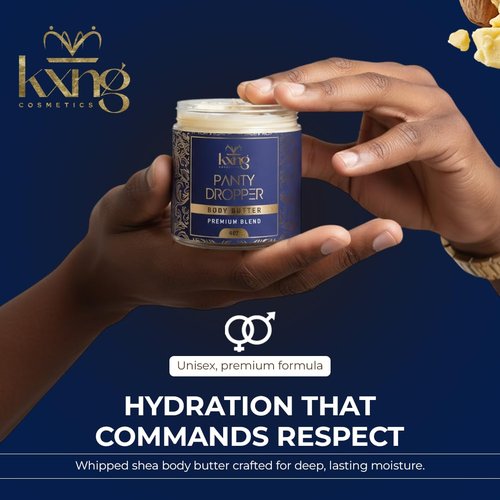 KXNG Cosmetics Organic Shea Body Butter Cream - 4oz | Deep Hydrating Body Butter for All Skin Types with Shea, Cocoa, Mango & Coconut Oil