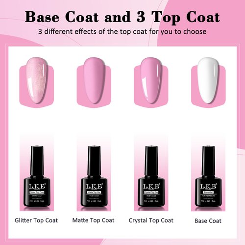 Gel Nail Polish Kit with UV Light, 36 Colors Nail Polish Set with Base and Matte&Glossy Top Coat Soak Off All Season Gel Nail Set Manicure Tools Gift for Women (36 Colors 02)