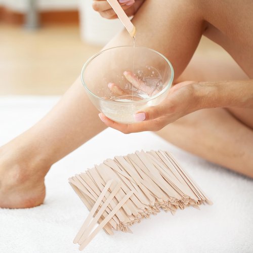 1000pcs Wooden Small Wax Sticks,Eyebrow Wax Sticks for Eyebrow Hair Remover，Small Popsicle Sticks，Wooden Sticks for Crafts