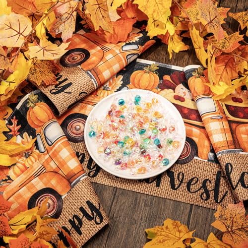 Vesici 4-Piece Double-Sided Halloween & Thanksgiving Placemats - Truck Variation