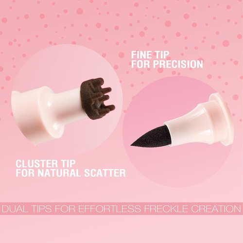 Jolilab Freckle Pen - 3-in-1 Dual-Ended Stamp & Precision Tip | Waterproof Eyeliner/Brow Pencil in Soft Brown & Dark Brown