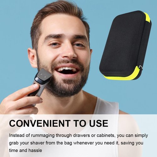 EcoVibe EVA Protective Shaver Hard Case Compatible with Philips One Blade QP2724/90 QP2834/70 QP2630/72 Hybrid Electric Trimmer Hard Portable Storage Carrying Case for Shavers and Accessories