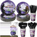 Halloween Baby Shower Plates and Napkins Set - Serve 50 - Tableware for 50 Guests