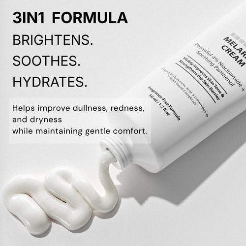 ENHUYDE Niacinamide 4% Brightening Cream for Dark Spots & Uneven Tone, Fragrance-Free Daily Face Moisturizer for Sensitive Skin, Korean Skincare (50ml / 1.7 fl. oz.)