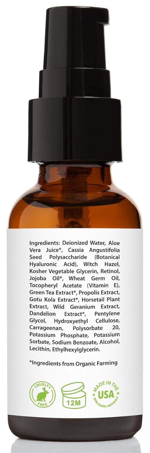 Skiennix Retinol Serum 2.5% - Hydrating Formula with Hyaluronic Acid & Vitamin E, 1 fl. oz.