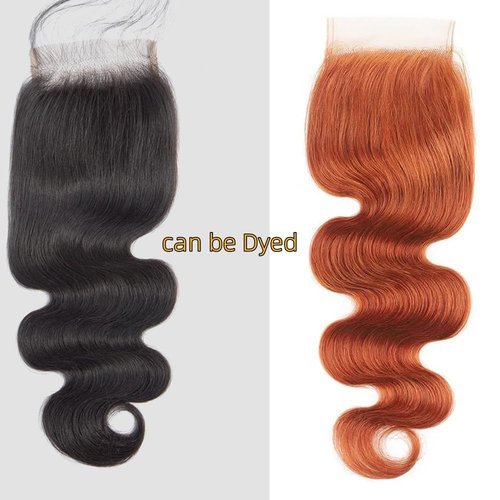 Transparent HD Lace Closure Body Wave Invisible Ultra-thin 4x4 Closure Brazilian Raw Virgin Human Hair Pre Plucked Natural Black (4x4 Lace Closure, 20 Inch)