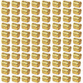 Mini Pirate Treasure Chests Set of 100 - Gold Plastic Storage Boxes for Party Favors