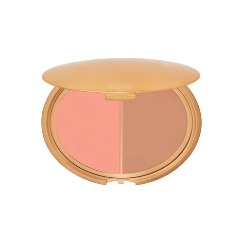 tarte park ave princess cream cheek duo – Blush & Bronzer Duo with Buildable Waterproof Cheek Tint Infused with Coconut, Vitamin E & Guava Seed, Vegan & Cruelty-Free, full size, fair to light