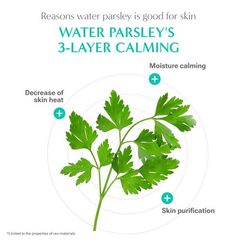 Rataplan Water Parsley Calming Serum Mask - Vegan Hypoallergenic Sheet for Moisture & Skin Heat Relief | 10 Packs
