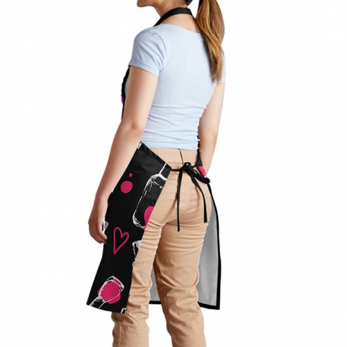 Giwawa Apron for Nails Technician Women - I'm Not Perfect But My Nails Are Nail Tech Apron Nail Technician Apron Manicurists Nail Art Supplies for Nail Salons Pink Cosmetology Smock 2 Pockets