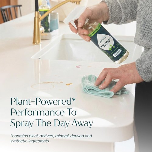 Puracy All-Purpose Cleaner Spray - Plant-Powered Multi-Surface Solution | Green Tea & Lime, 16 fl oz