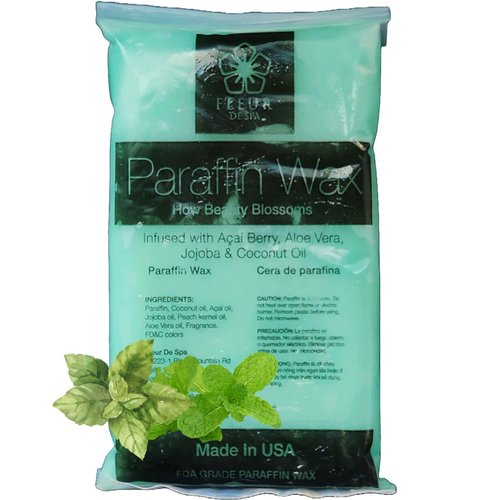 Paraffin Wax Refills 1lb by FLEUR DE SPA – Made in USA – Infused with Coconut & Jojoba Oils – Moisturizing, Hydrating & Soothing for Hands, Feet & Body – Spa & Home Use