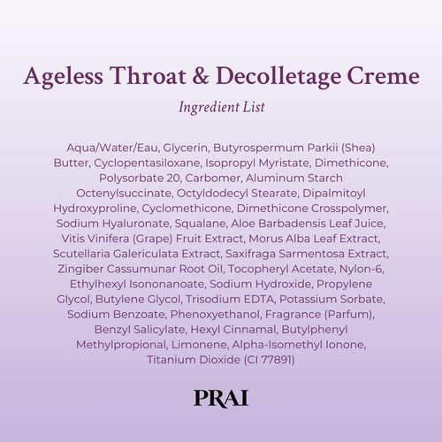 PRAI Neck Creme for Tightening & Firming Beauty | Neck Firming Cream That Boosts Elasticity | Cruelty & Paraben-Free Vegan Neck Tightening Cream | Neck and Chest Firming Cream With Hyaluronic Acid