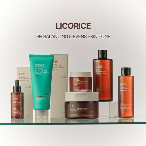 ACWELL Licorice pH Balancing Korean Toner for Cleansing - Alcohol-Free PH5.5 Hydrating Facial Astringent -Skin Clarifying & Hydration Boosting Toner, 5.07 fl.oz. 2 Pack