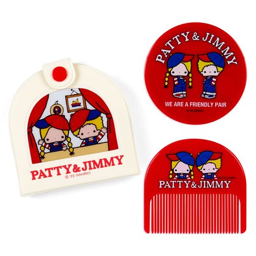 Sanrio 796034 Sanrio 796034 Mirror with Vinyl Case, Comb, Stylish Miscellaneous Goods, Character, 3.3 x 0.5 x 3.2 inches (8.5 x 1.2 x 8.2 cm)