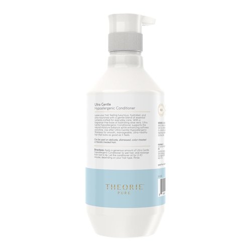 Theorie Pure Ultra Gentle Hypoallergenic Conditioner - Vegan & Plant-Based - Fragrance-Free for Sensitive Scalp - 400mL Pump Bottle