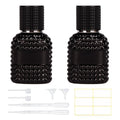 HXRYAGi 2 Pack 30ml Perfume Spray Bottles Empty, Refillable Glass Fine Mist Atomizer, Portable Travel Perfume Atomizers Fragrance Containers Sprayer for Cleaning, Essential Oils, Liquids (Black)