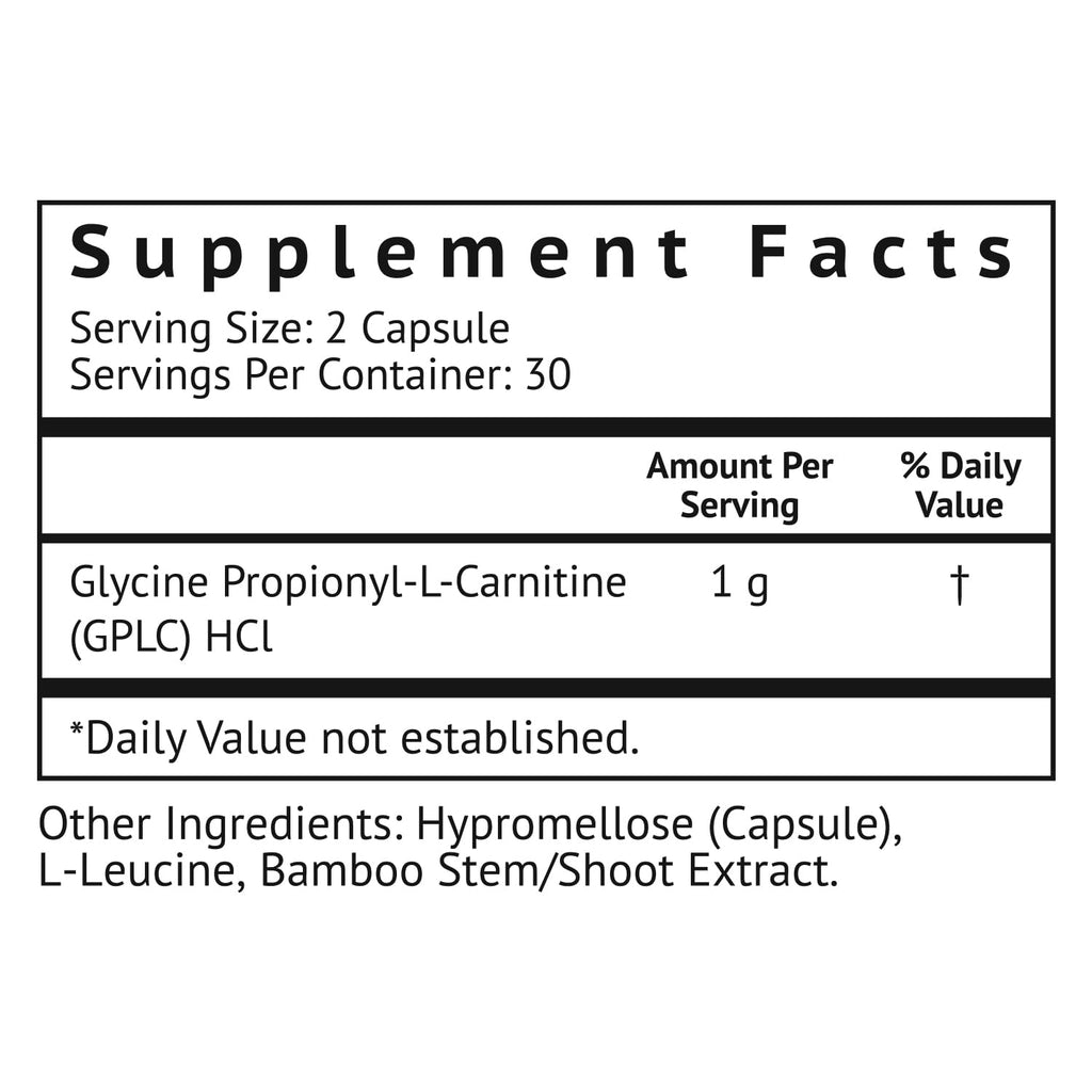 VitaMonk GlycoTrax - High Absorption GPLC Supplement - No Artificial Fillers - GPLC Glycine Propionyl-L-Carnitine Capsules Supplements to Support Healthy Blood Flow - 60 Capsules