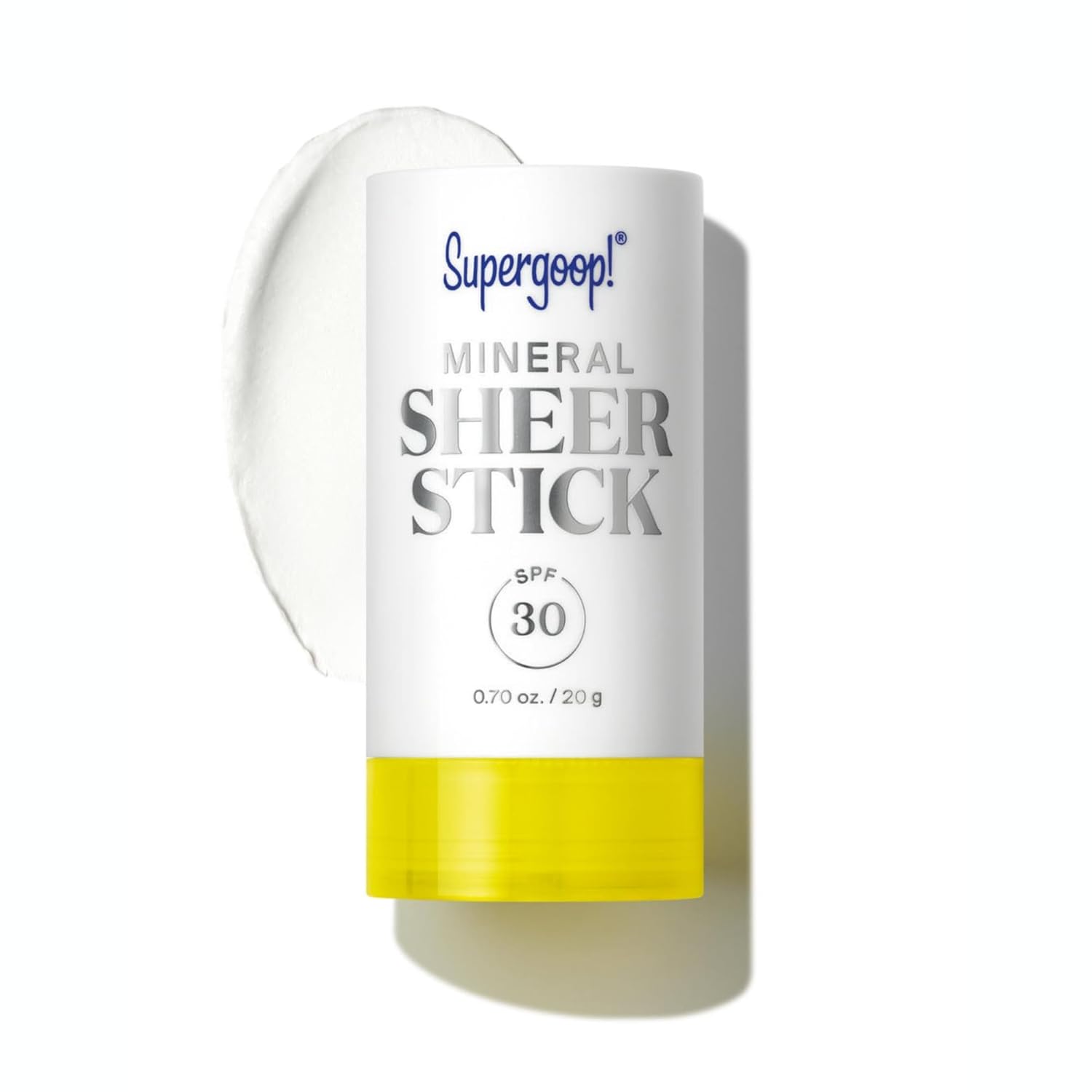 Supergoop! Mineral Sheer Stick SPF 30 Sunscreen - Broad Spectrum Protection for Face & Body - Filters Blue Light - Natural Finish - 0.7 fl oz