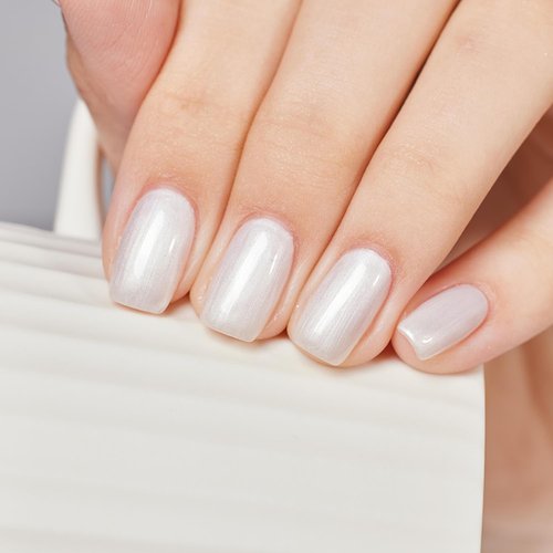 MEMEDA Pearl White Glitter Gel Polish - 8ML Shimmer Mermaid Soak Off UV Gel for Salon & DIY Manicure
