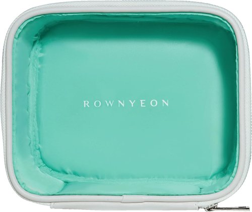 ROWNYEON Clear Makeup Bag - Waterproof Leather Travel Cosmetic Case for Women | Medium White