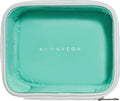 ROWNYEON Clear Makeup Bag - Waterproof Leather Travel Cosmetic Case for Women | Medium White