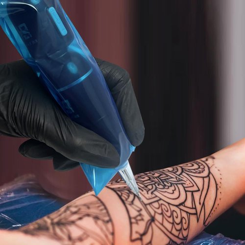 EH Tattoo Large Self Sealing Pen Covers 100Pcs Waterproof Thickened Tattoo Bags 7Inch for Pen Machine Accessories